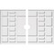 Ekena Millwork Beaux Architectural Grde PVC Ceiling Medallion, 34"W x 22 5/8"H x 3"ID x 11 3/4"C x 1"P, Two-Piece CMP34X22BX2-03000 - alternate 1